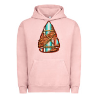 Pigment Salmon turquoise serape tooled leather arrowhead Urban Hoodie - Jasminsmagicworld