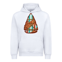 White turquoise serape tooled leather arrowhead Urban Hoodie - Jasminsmagicworld