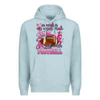 Blue Mist in october we wear pink and watch football Premium Hoodie - AdoDesignShop