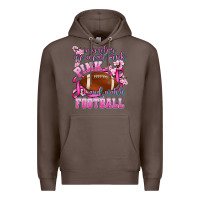Coffee in october we wear pink and watch football Premium Hoodie - AdoDesignShop