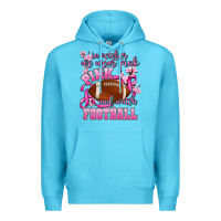 Ocean Blue in october we wear pink and watch football Premium Hoodie - AdoDesignShop