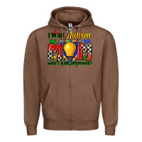 Chestnut i'm an autism mom what's your superpower Zipper Hoodie - Zillion Design Studio