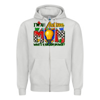 Dove Grey i'm an autism mom what's your superpower Zipper Hoodie - Zillion Design Studio