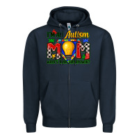 Navy i'm an autism mom what's your superpower Zipper Hoodie - Zillion Design Studio