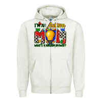 Oatmeal Heather i'm an autism mom what's your superpower Zipper Hoodie - Zillion Design Studio