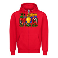 Red i'm an autism mom what's your superpower Zipper Hoodie - Zillion Design Studio