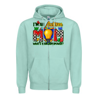 Seafoam i'm an autism mom what's your superpower Zipper Hoodie - Zillion Design Studio