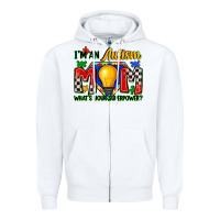 White i'm an autism mom what's your superpower Zipper Hoodie - Zillion Design Studio