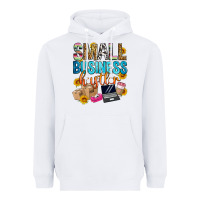 White small business hustler Heavyweight Hoodie - Zillion Design Studio