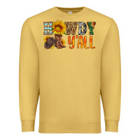 Antique Gold howdy y all Premium Sweatshirt - HRA Design Shop