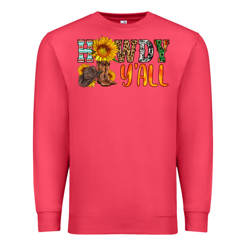 Howdy Y All Premium Sweatshirt by HRA Design Shop | Teevron