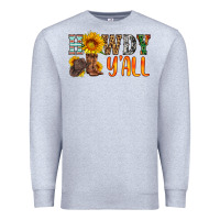 Heather Grey howdy y all Premium Sweatshirt - HRA Design Shop