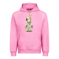 Fuchsia Pink Cockatoo Bird Urban Hoodie - LillyAllenDesigns