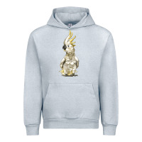 Heather Grey Cockatoo Bird Urban Hoodie - LillyAllenDesigns
