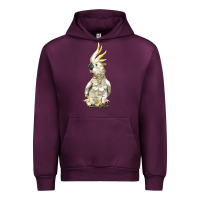 Mauve Wine Cockatoo Bird Urban Hoodie - LillyAllenDesigns