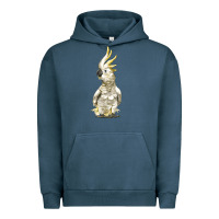 Pigment Midnight Navy Cockatoo Bird Urban Hoodie - LillyAllenDesigns