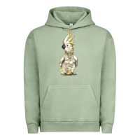 Pigment Oil Green Cockatoo Bird Urban Hoodie - LillyAllenDesigns
