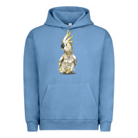 Pigment Pebble Blue Cockatoo Bird Urban Hoodie - LillyAllenDesigns