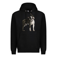 Black Boston Terrier Premium Hoodie - LillyAllenDesigns