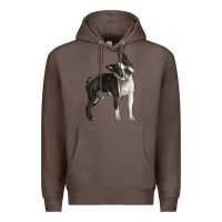 Coffee Boston Terrier Premium Hoodie - LillyAllenDesigns