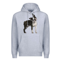Heather Grey Boston Terrier Premium Hoodie - LillyAllenDesigns