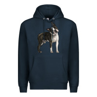 Navy Boston Terrier Premium Hoodie - LillyAllenDesigns