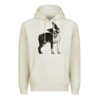 Oatmeal Heather Boston Terrier Premium Hoodie - LillyAllenDesigns
