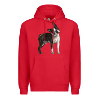 Red Boston Terrier Premium Hoodie - LillyAllenDesigns