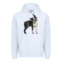 White Boston Terrier Premium Hoodie - LillyAllenDesigns
