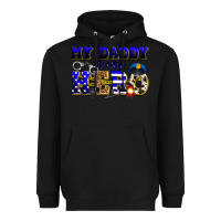 Black my daddy is my hero police Heavyweight Hoodie - Zillion Design Studio