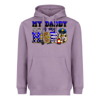 Lavender my daddy is my hero police Heavyweight Hoodie - Zillion Design Studio