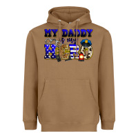 Toasted Coconut my daddy is my hero police Heavyweight Hoodie - Zillion Design Studio