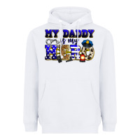 White my daddy is my hero police Heavyweight Hoodie - Zillion Design Studio