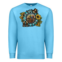 Ocean Blue cowboy take me away 2 Premium Sweatshirt - SublimationCraftShop