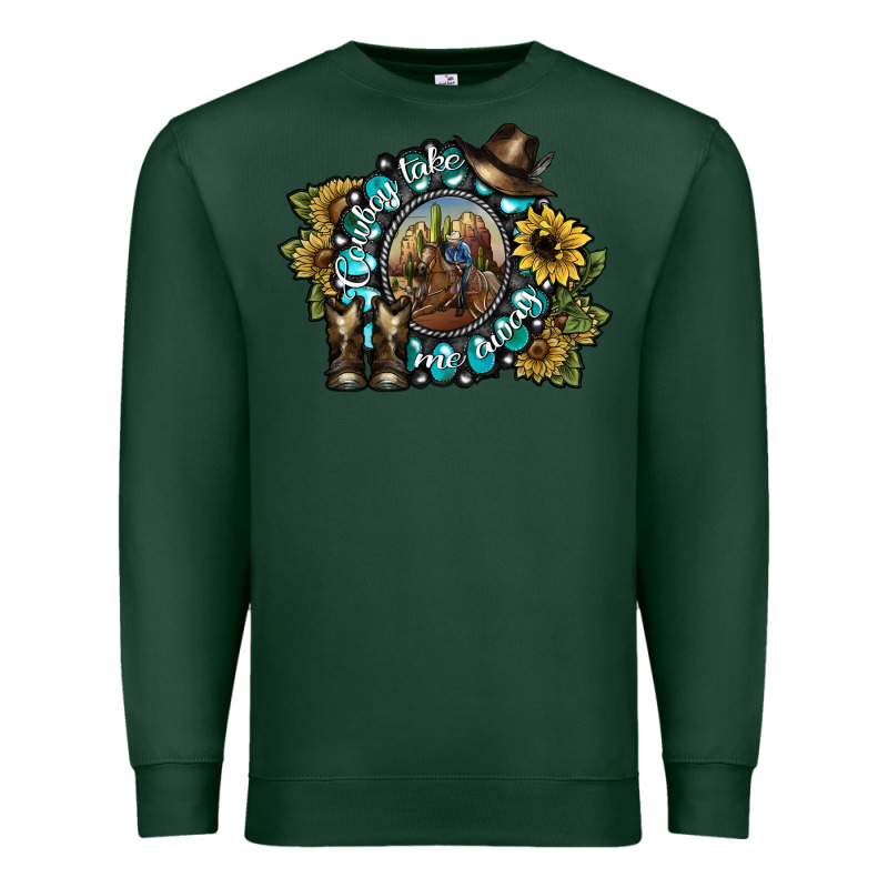 Cowboy Take Me Away 2 Premium Sweatshirt by SublimationCraftShop | Teevron
