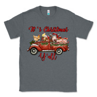 Charcoal Heather it's christmas y'all truck with farm animals Classic Tee - RanaPortraitStore