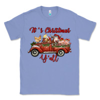 Colony Blue it's christmas y'all truck with farm animals Classic Tee - RanaPortraitStore