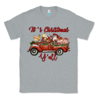 Heather Grey it's christmas y'all truck with farm animals Classic Tee - RanaPortraitStore