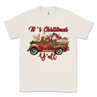 Natural it's christmas y'all truck with farm animals Classic Tee - RanaPortraitStore