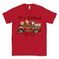 Red it's christmas y'all truck with farm animals Classic Tee - RanaPortraitStore