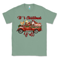 Sage it's christmas y'all truck with farm animals Classic Tee - RanaPortraitStore