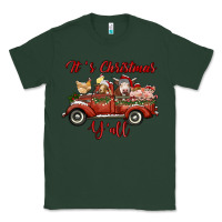 Sports Green it's christmas y'all truck with farm animals Classic Tee - RanaPortraitStore
