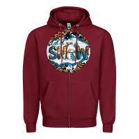 Burgundy Let It Snow Zipper Hoodie - RanaPortraitStore