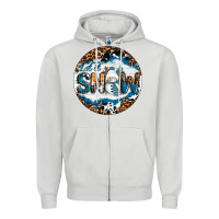 Dove Grey Let It Snow Zipper Hoodie - RanaPortraitStore