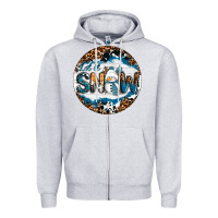 Heather Grey Let It Snow Zipper Hoodie - RanaPortraitStore