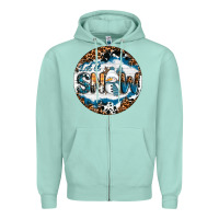 Seafoam Let It Snow Zipper Hoodie - RanaPortraitStore