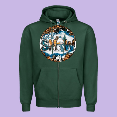Zipper Hoodie Let It Snow