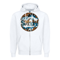 White Let It Snow Zipper Hoodie - RanaPortraitStore
