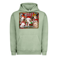 Pigment Oil Green merry christmas goats Urban Hoodie - Jasminsmagicworld