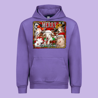 Merry Christmas Goats Urban Hoodie Designed By Jasminsmagicworld